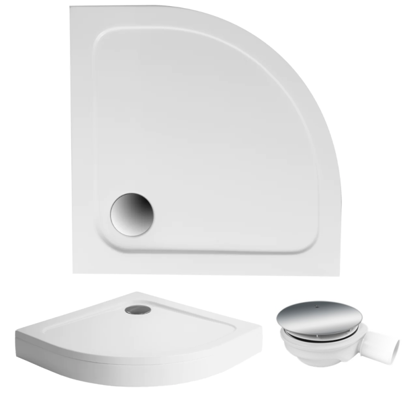 Półokrągły Brodzik SPACE 80x80 cm z Gratisowym Syfonem – Maksimum Miejsca, Minimum Przestrzeni!