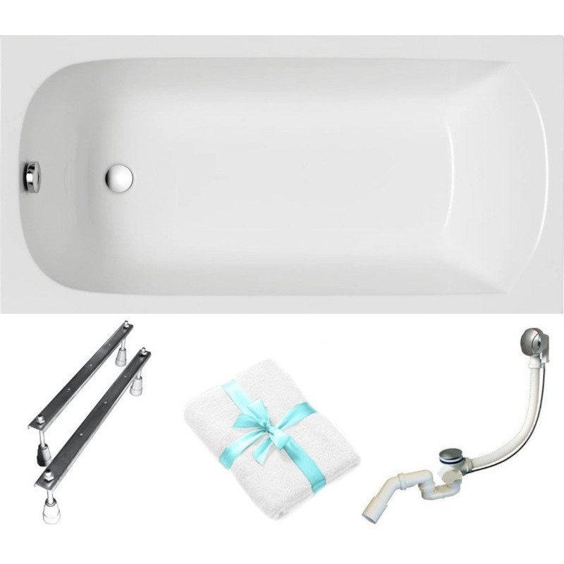 Wanna Polimat 120x70 Classic SLIM z Syfonem - Nowoczesny Design, Uniwersalna Elegancja