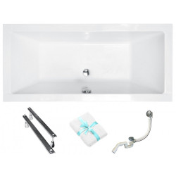 Elegancka Wanna QUADRO 155 z Solidnym Stelażem Typu W