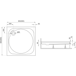 Luksusowy Brodzik 80x80 Polimat z Syfonem - Nowoczesny Design Twojej Łazienki