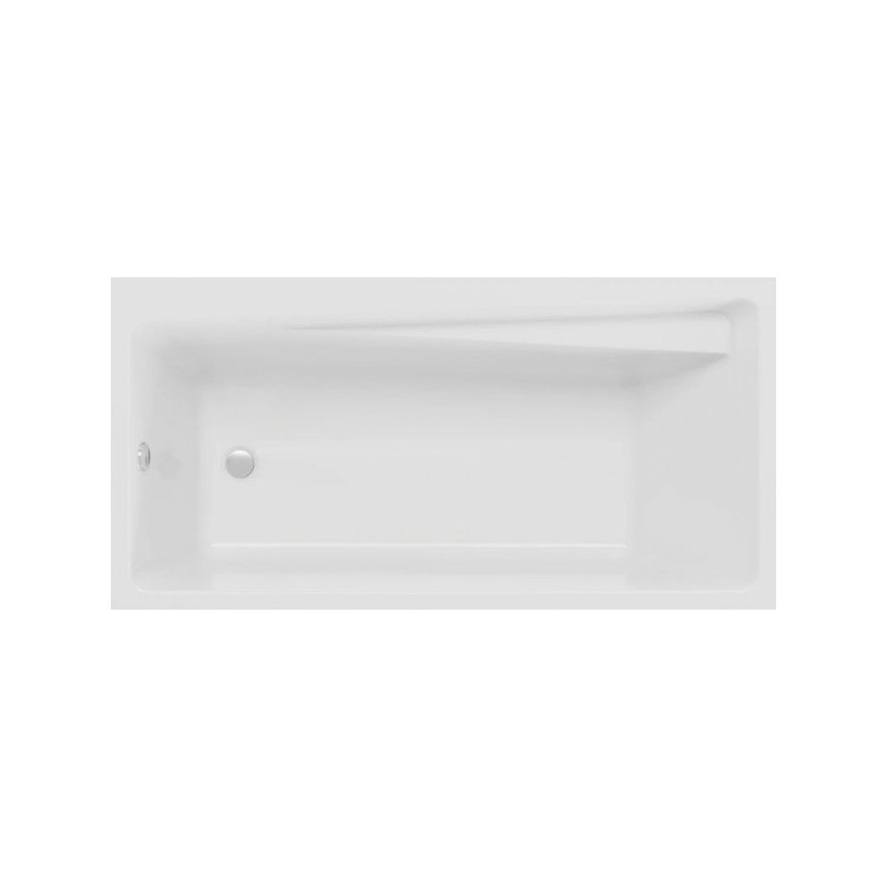 Nowoczesna Wanna Elza 150x70 z Chromowanym Syfonem i Nogami, Polimat