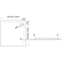 Elegancki Brodzik Kamienny GEOS 80x80, Biały, Z Syfonem - Komfort dla Twojej Łazienki