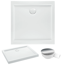 Polimat Brodzik kwadratowy posadzkowy Goliat 80x80 z Syfonem