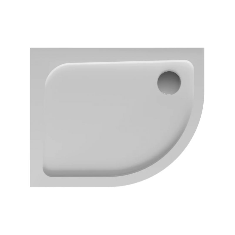 Półokrągły Brodzik Kompaktowy ORIS Lewy 100x80 z Syfonem - Styl i Funkcjonalność w Łazience