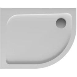 Elegancki brodzik asymetryczny ORIS 100x80 lewy z syfonem - nowoczesny styl łazienki