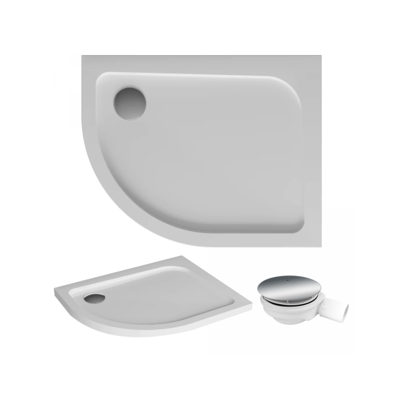 Brodzik Asymetryczny ORIS 100x80 z Syfonem - Styl i Funkcjonalność w Twojej Łazience!