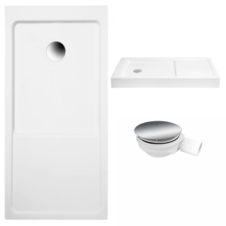 Polimat Brodzik prostokątny Mars 140x70 z Syfonem