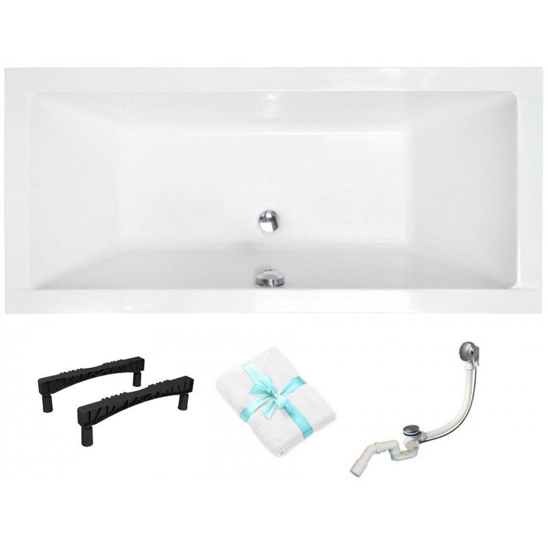 Elegancka Wanna SLIM 190×90 z Nowoczesnym Stelażem Typu W