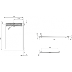 Brodzik Akrylowy WEST 120x80 z Rusztem i Syfonem - Przestronny Relax pod Prysznicem
