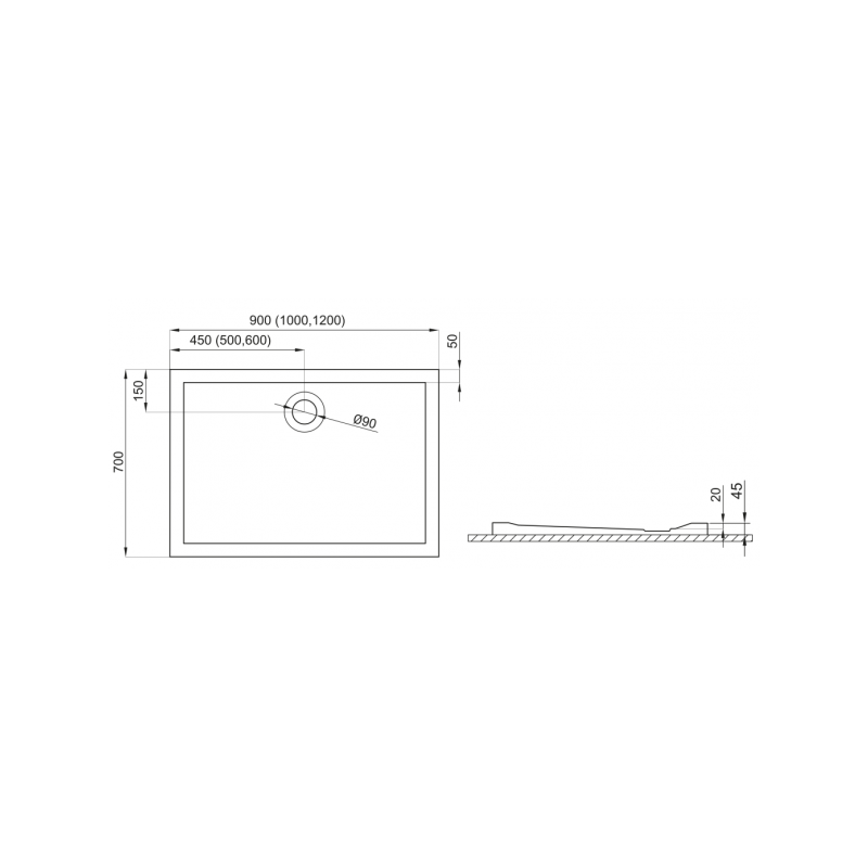 Brodzik LIDER 90x70: Elegancja i Komfort w Twojej Łazience! Syfon Gratis!