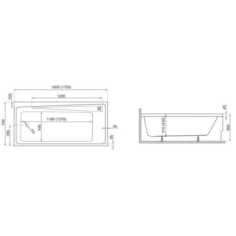 Luksusowa Wanna Elza 160x75 - Komfort i Styl dla Twojej Łazienki!