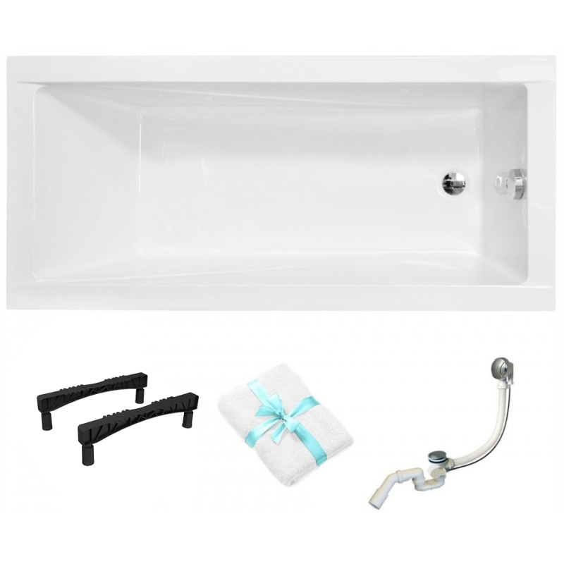 Elegancka Wanna Prostokątna Slim 150 - Nowoczesny Design, Idealna do Każdej Łazienki