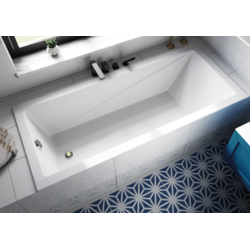 Luksusowa Wanna Prostokątna Slim 160 z Stelażem Typu Slim W - Nowoczesny Design