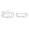 Elegancka wanna akrylowa Polimat Classic 170x70 cm z syfonem i nogami w komplecie