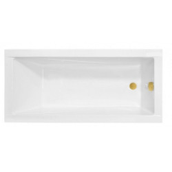 Ekskluzywna Wanna Akrylowa Besco Modern 180x80 cm z Złotym Syfonem