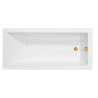 Ekskluzywna Wanna Akrylowa Besco Modern 180x80 cm z Złotym Syfonem