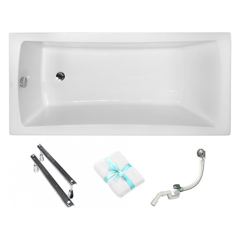 Optima 170 - Elegancka Wanna Prostokątna ze Stelażem Typ W w Zestawie