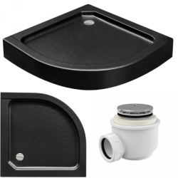 Elegancki Brodzik New Stone Czarny 80 - Styl i Funkcjonalność w Twojej Łazience