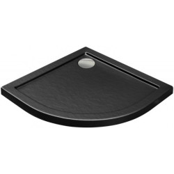 Elegancki brodzik półokrągły ARON z efektem czarnej nowoczesnej kamieniarki