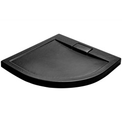 Elegancki Brodzik AXIM 90 - Czarny Ultraslim z Nowoczesnym Efektem Kamienia