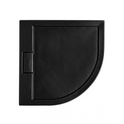 Elegancki Brodzik AXIM 90 - Czarny Ultraslim z Nowoczesnym Efektem Kamienia