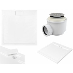 Besco Brodzik Aquarium 80x80 z syfonem