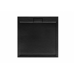 Elegancki Brodzik AXIM Ultraslim Czarny Kamień Akrylowy 80