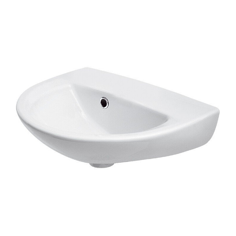 Elegancka umywalka ceramiczna 45 cm PRESIDENT z syfonem - bez otworu na baterię