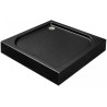 Kwadratowy Brodzik Prysznicowy New Stone Czarny 80 cm – Elegancja i Kompaktowy Design