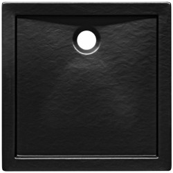 Besco Brodzik Aquarius 90x90 czarny z syfonem