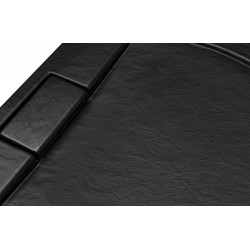 Odkryj Nowoczesność: AXIM ULTRASLIM - Brodzik Prostokątny Stone Effect Czarny 120 cm