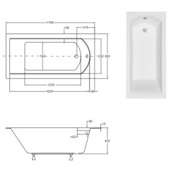 Ekskluzywna Wanna Slim SHEA 180 - Elegancja i Nowoczesność w Jednym