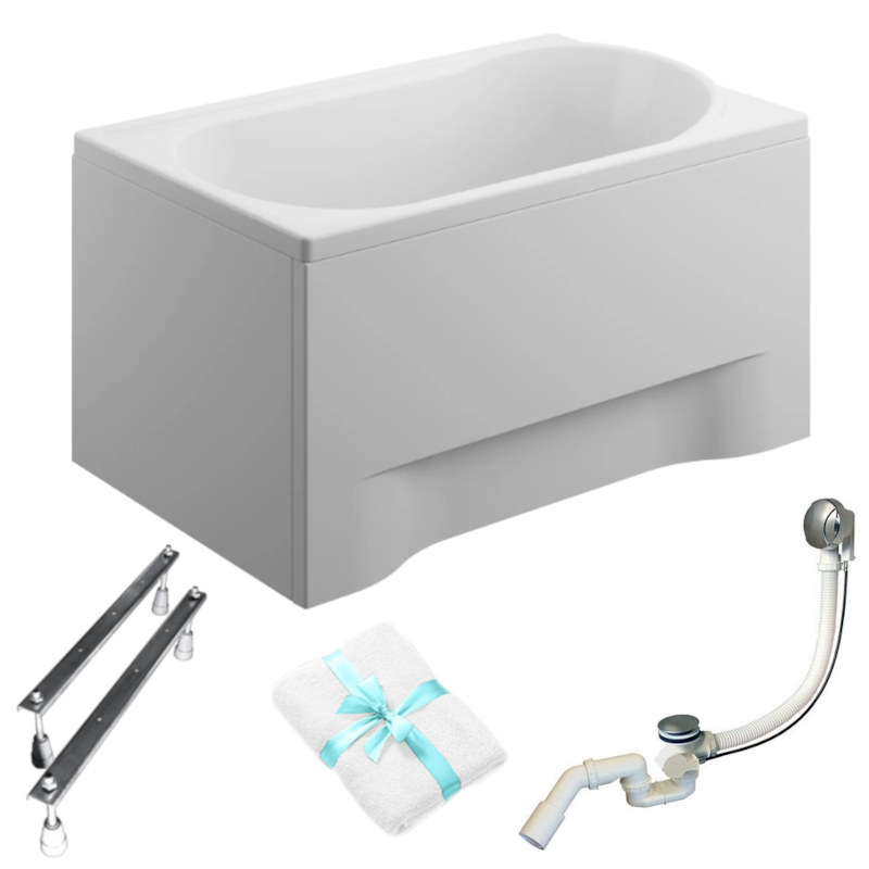 Polimat Wanna Mini 100x65 z Syfonem - Komfort i Styl w Każdej Łazience!