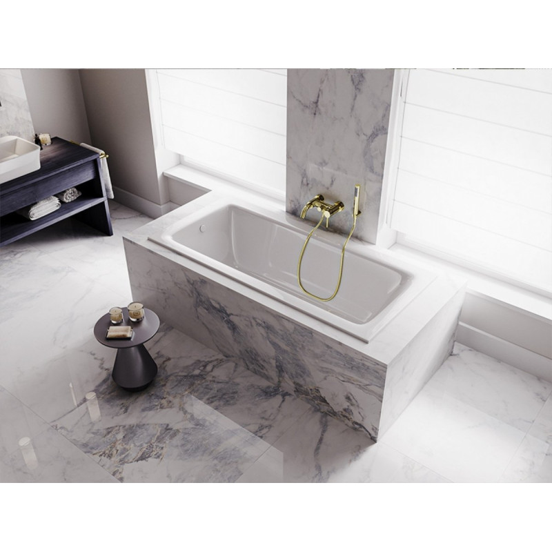 Elegancka Wanna Prostokątna Slim 150 z Nowoczesnym Stelażem