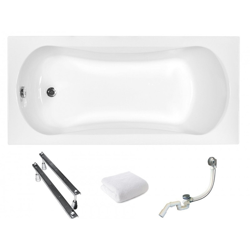 Komfortowa Wanna ARIA 140 z Stelażem Typ W - Nowoczesny Design do Każdej Łazienki