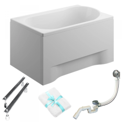 Idealna Wanna Polimat Mini 110x70 z Obudową i Syfonem – Twoje Domowe SPA w Każdej Łazience!