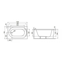 Idealna Wanna Polimat Mini 110x70 z Obudową i Syfonem – Twoje Domowe SPA w Każdej Łazience!