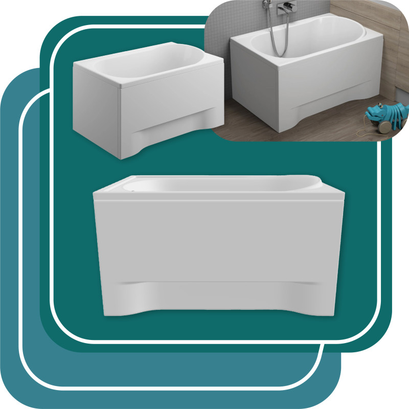 Idealna Wanna Polimat Mini 110x70 z Obudową i Syfonem – Twoje Domowe SPA w Każdej Łazience!