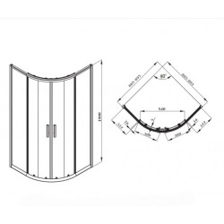 Kabina Prysznicowa Deante JASMIN 90x90cm Chrom z Brodzikiem + Preparat Czyszczący i Syfon