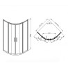 Kabina Prysznicowa Deante JASMIN 90x90cm Chrom z Brodzikiem + Preparat Czyszczący i Syfon