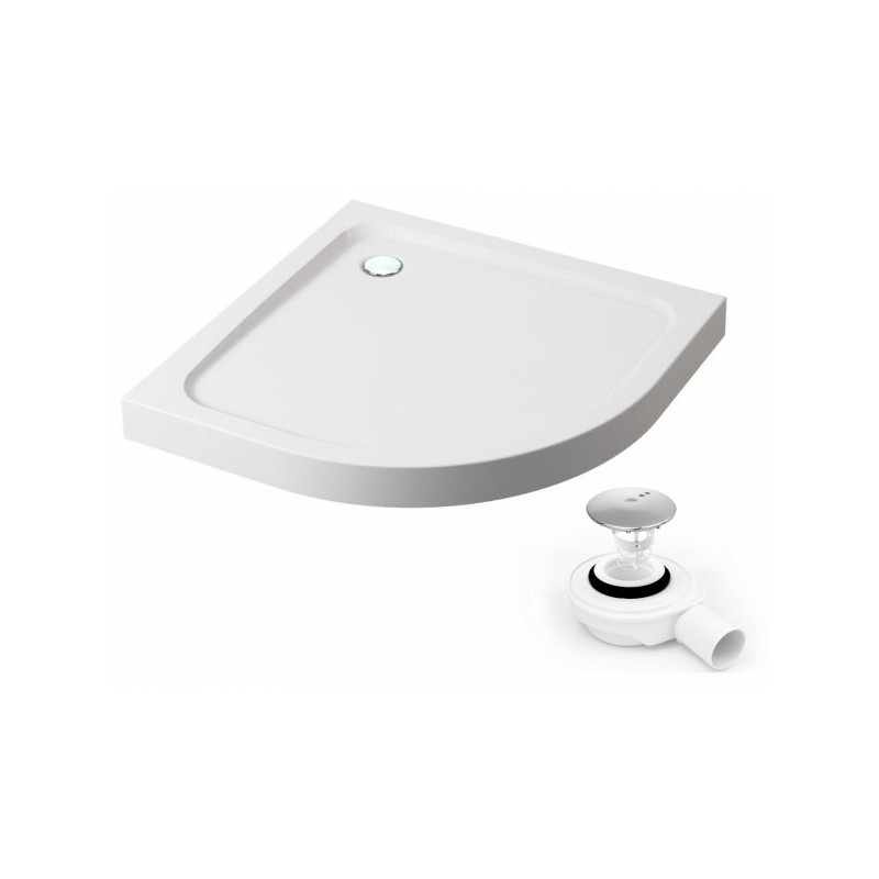 Kabina Prysznicowa Deante JASMIN 90x90cm Chrom z Brodzikiem + Preparat Czyszczący i Syfon