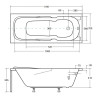 Niezrównana Wanna Prostokątna MAJKA NOVA 120 ze Stelażem - Elegancja i Funkcjonalność w Domu!