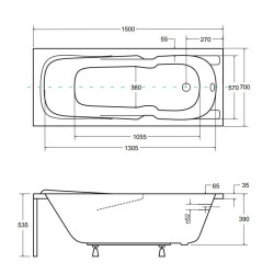 Nowoczesna Wanna Majka Nova 150 z Stelażem - Wygoda i Design Dla Twojej Łazienki!