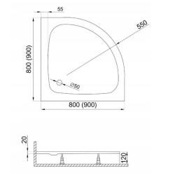 Kabina prysznicowa JASMIN 80x80cm: Elegancja i Bezpieczeństwo z Szkłem Hartowanym