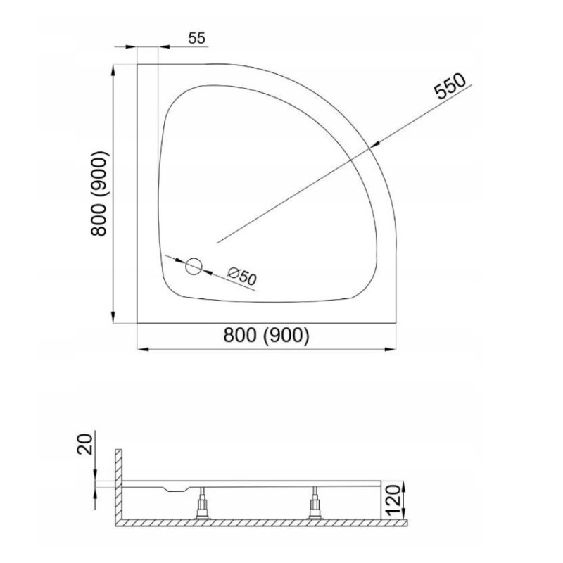 Kabina prysznicowa JASMIN 80x80cm: Elegancja i Bezpieczeństwo z Szkłem Hartowanym