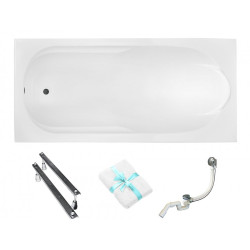 Besco Bona wanna 150x70 akrylowa z nóżkami i syfonem