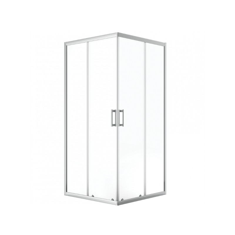 Luksusowa Kabina Prysznicowa 90x90 Bresso Chrom z Brodzikiem - Nowoczesny Design i Komfort