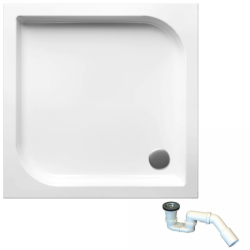 Elegancki Brodzik Polimat TENOR 80x80 z Syfonem - Komfort i Styl w Twojej Łazience!