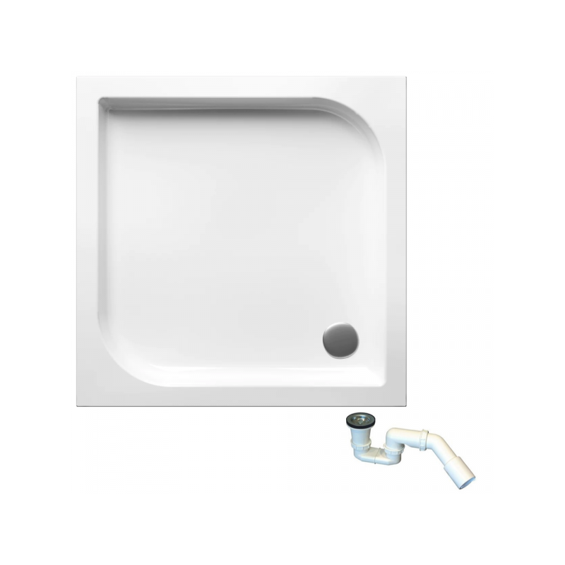 Elegancki Brodzik Polimat TENOR 80x80 z Syfonem - Komfort i Styl w Twojej Łazience!