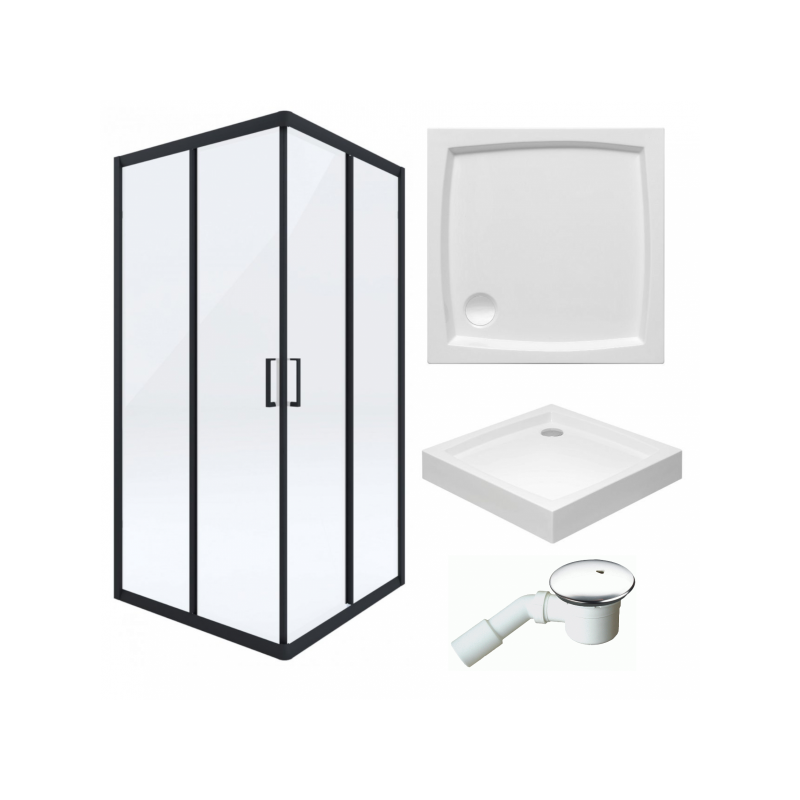 Kabina FUNKIA 90 z brodzikiem - Twój stylowy, kompaktowy prysznic!